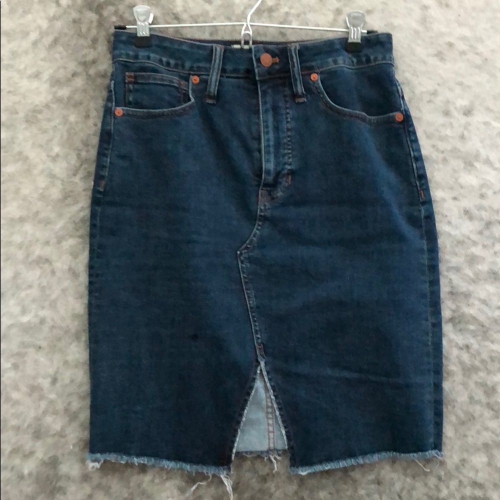 madewell denim skirt